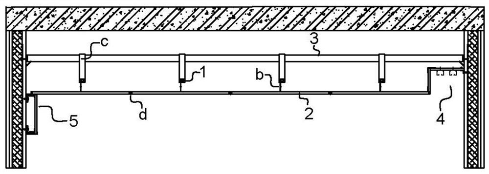 Suspended ceiling double-base-layer structure and installing method