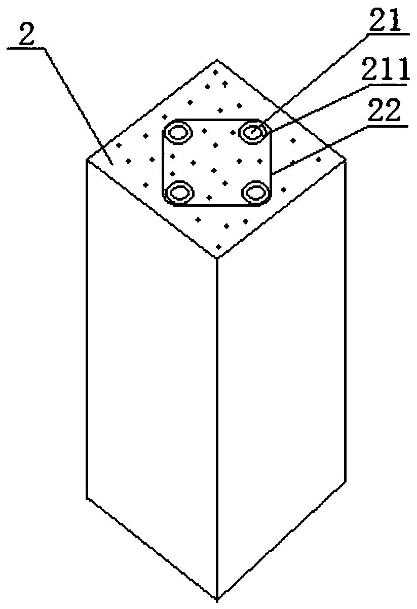 A self-resetting high-strength concrete shear wall and its manufacturing method