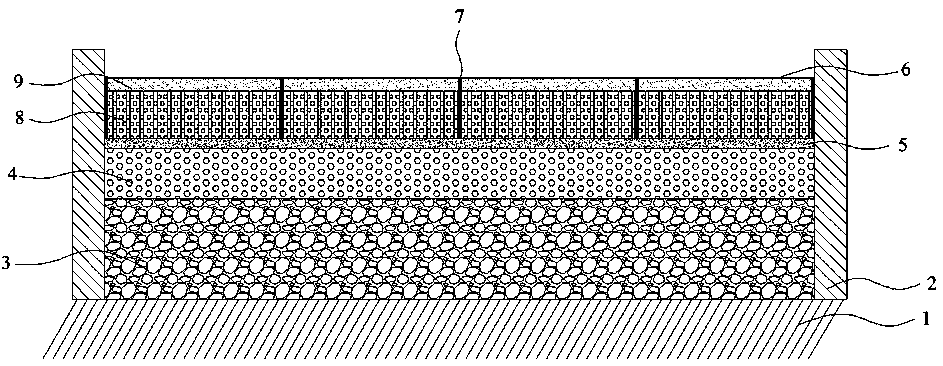 Waste steel slag permeable base layer and laying method thereof