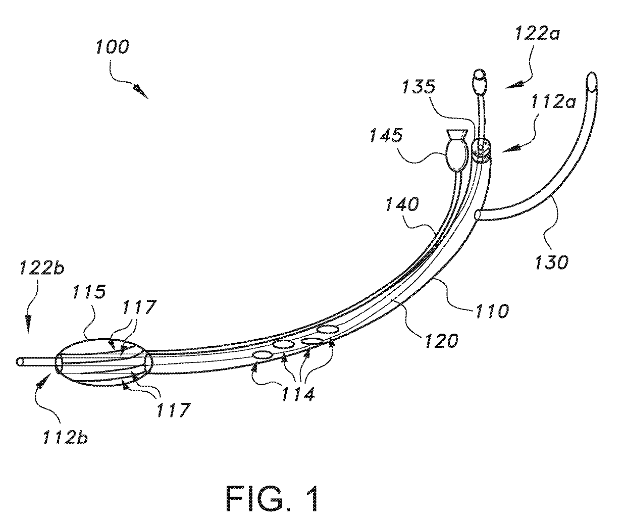 Enteral feeding tube with inflatable cuff