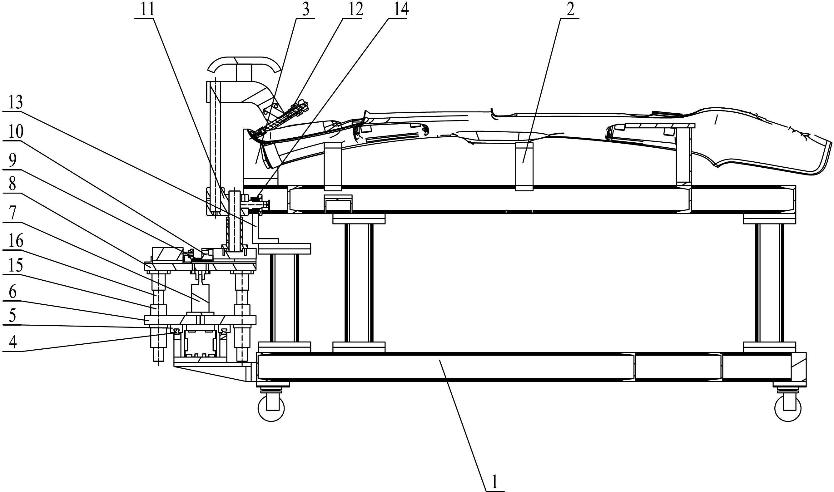 Front-edge cutting device for automotive interior canopy