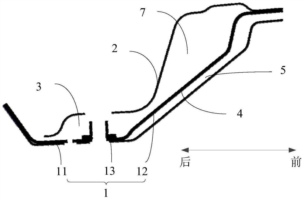 Top cover rear cross beam assembly, automobile body structure and automobile