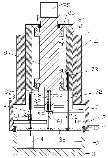 A helical gear processing mechanism with two ring-shaped protrusions on the workpiece bearing shaft