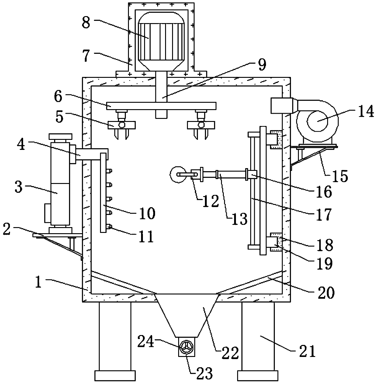 Rust removal equipment for metal materials