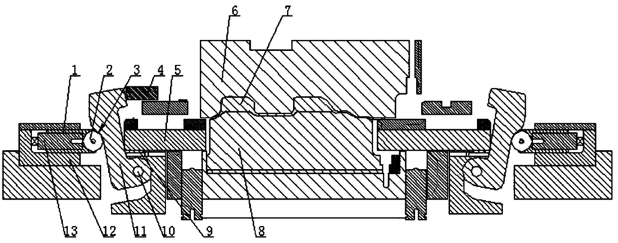 Structure used for eliminating reverse ejection action of lower pressing plate of progressive die