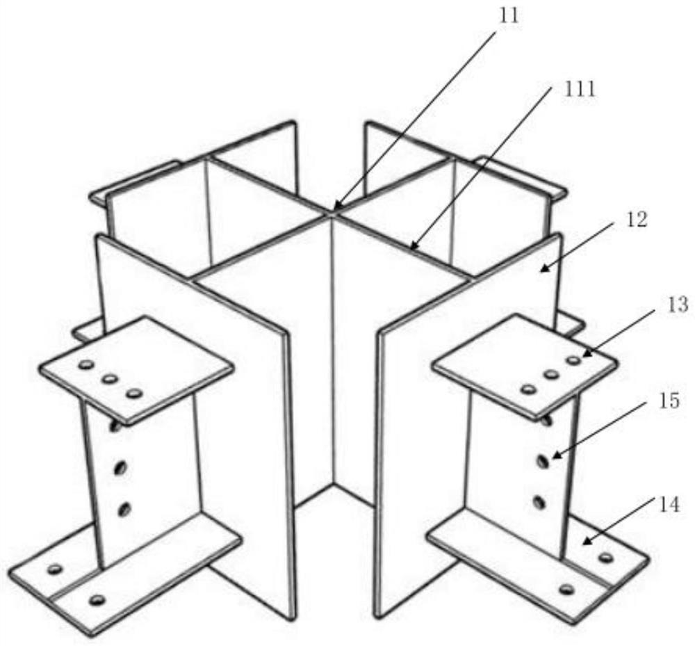 Prefabricated column and prefabricated beam connecting joint and beam column structure adopting joint