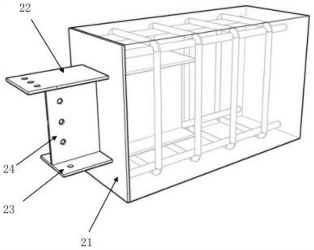 Prefabricated column and prefabricated beam connecting joint and beam column structure adopting joint