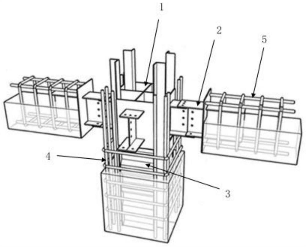 Prefabricated column and prefabricated beam connecting joint and beam column structure adopting joint