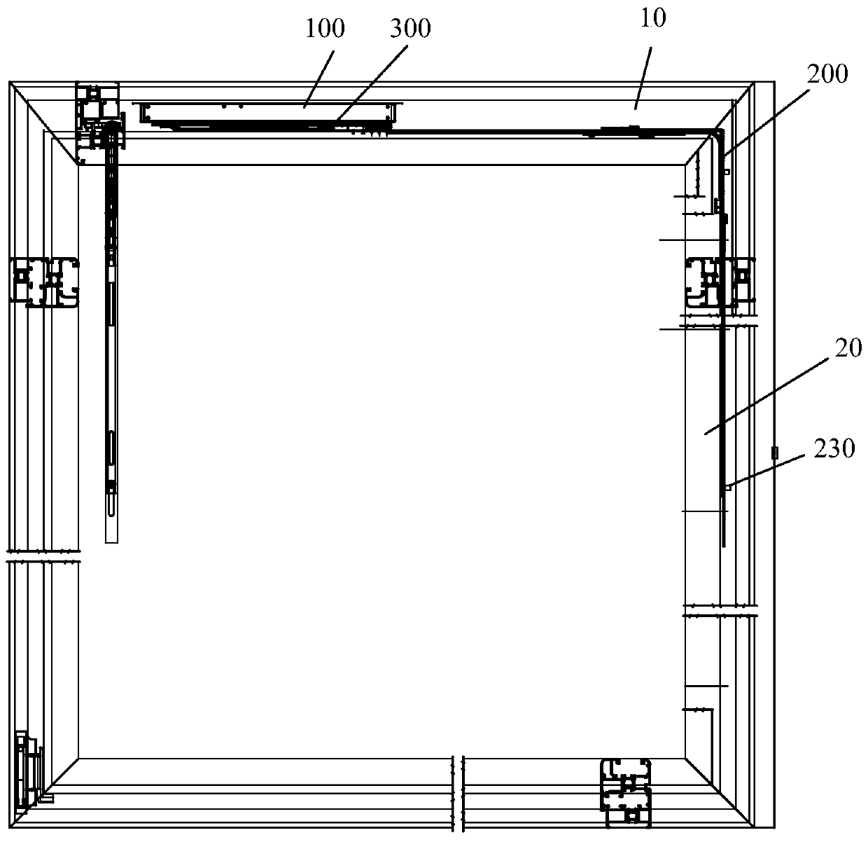 An electric window opening and locking system