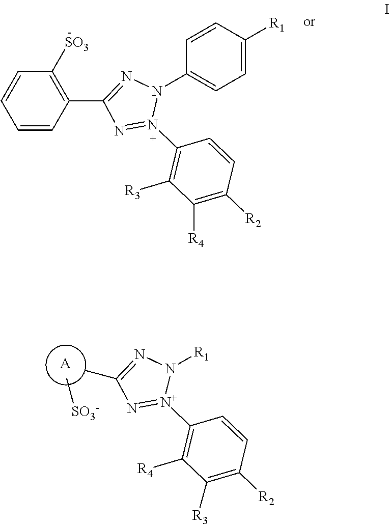 Monosulfonic phenyltetrazole compounds with applications