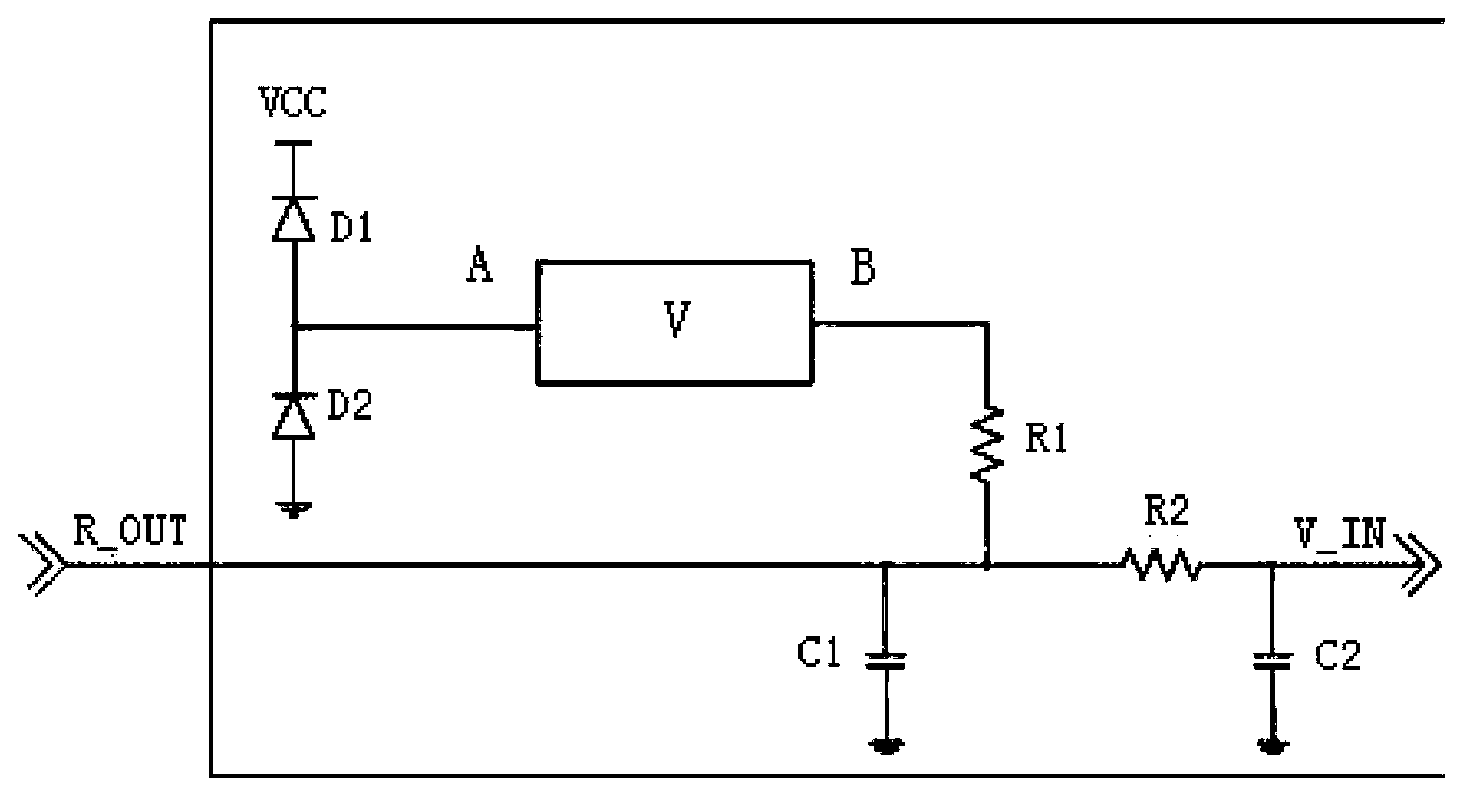 Resistor type analogue signal processing circuit of vehicle-mounted external sensor