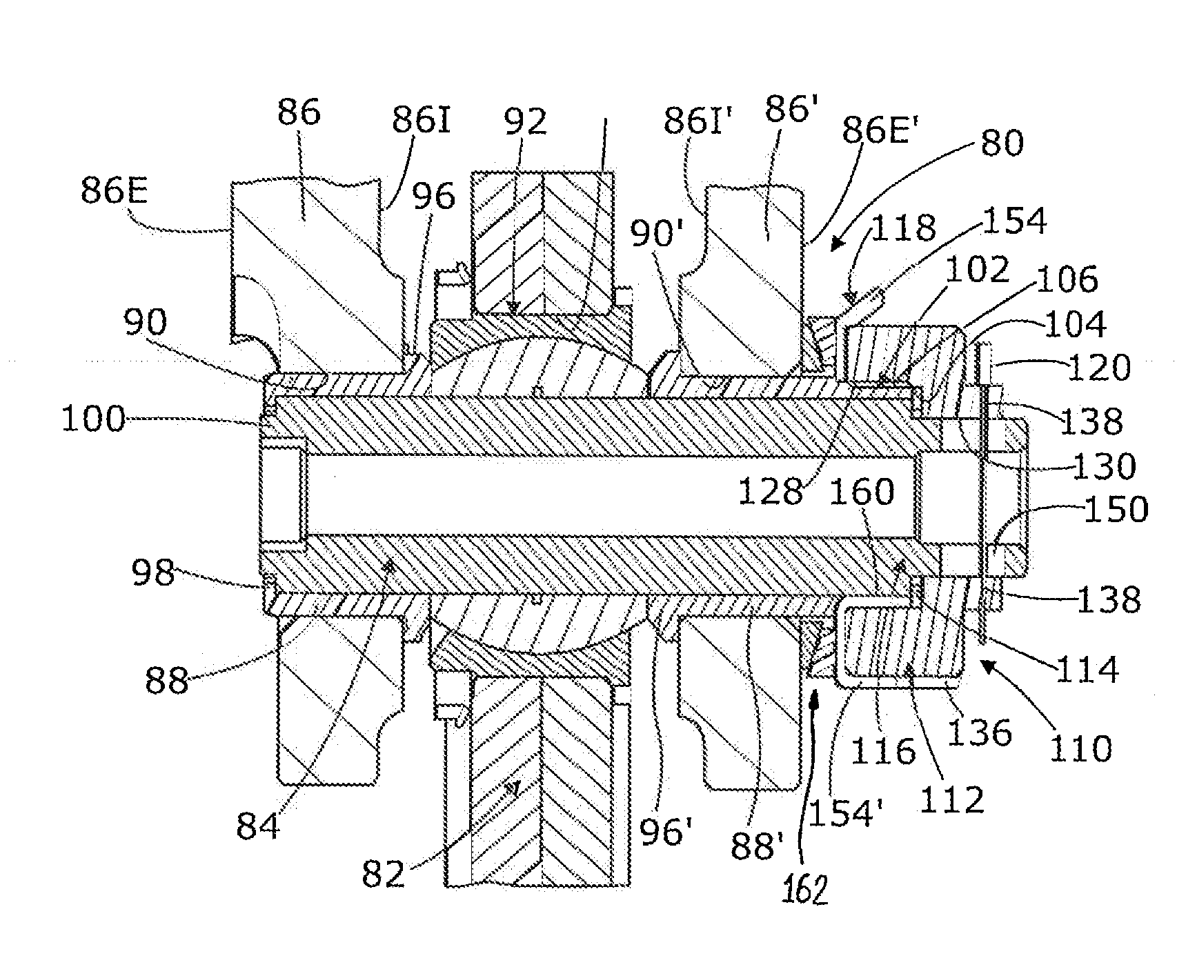 Assembly comprising an articulation spindle supported by a clevis and immobilized in translation by a blocking device integrating a double Anti-rotation system