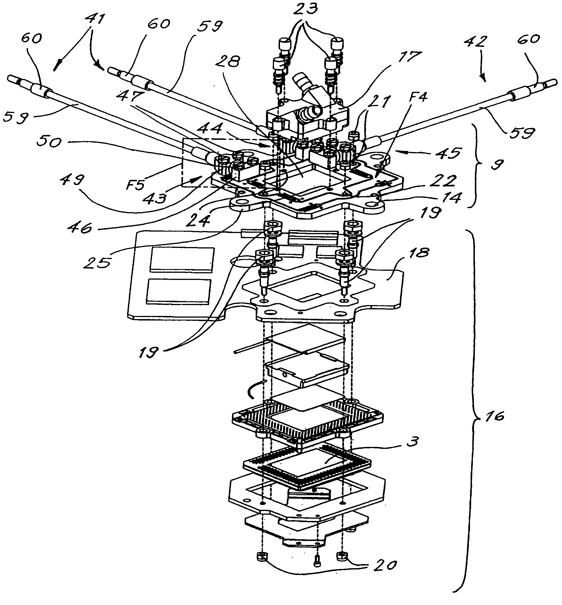 Adjustable convergence device for a projector and projector equipped with such a convergence device