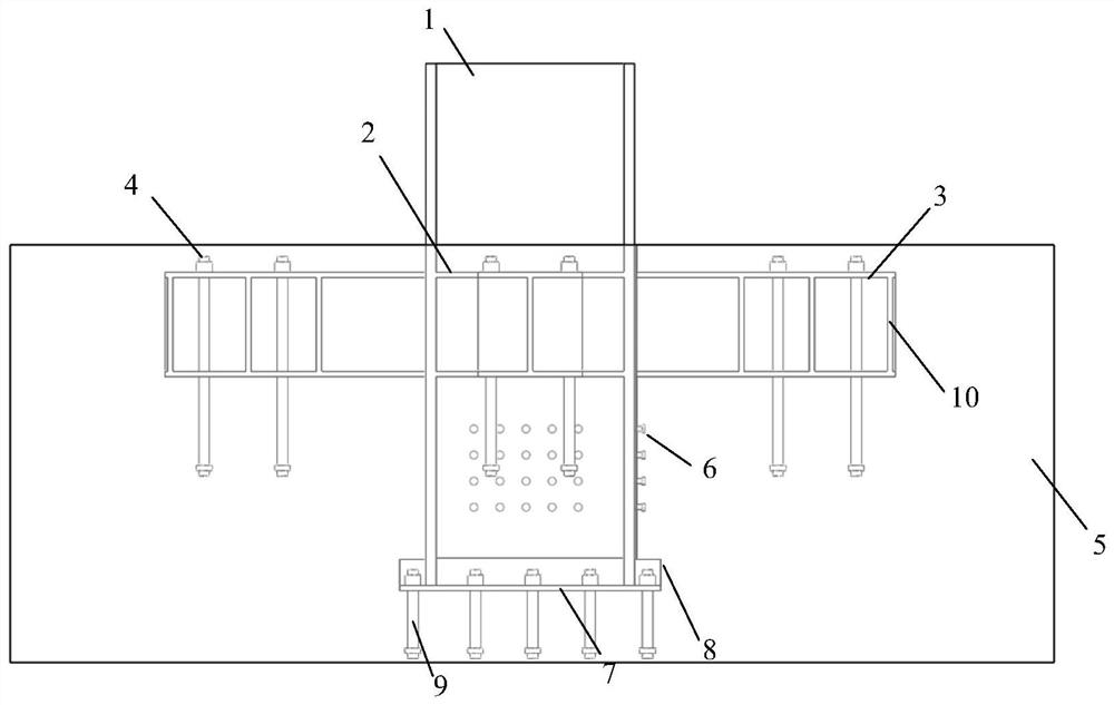 A kind of embedded column base joint equipped with section steel short beam and its construction method