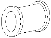 Rolling and sliding bearing with outer ring as sleeve