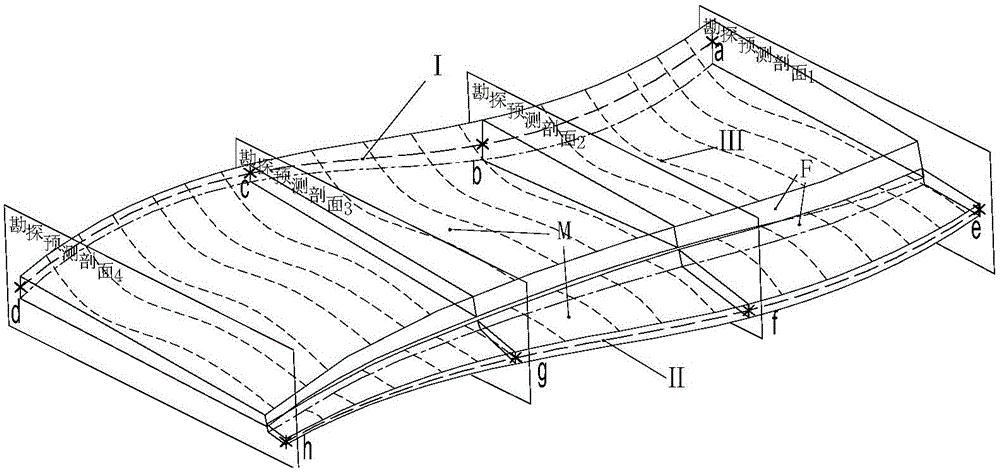 Spline based accurate predicating method for face coal seam occurrence condition