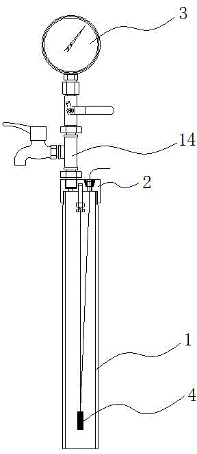 A dam seepage pressure measuring device