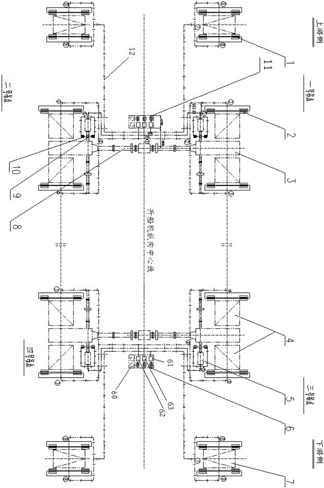 Main lifting brake system of windlass full-balance vertical ship lift