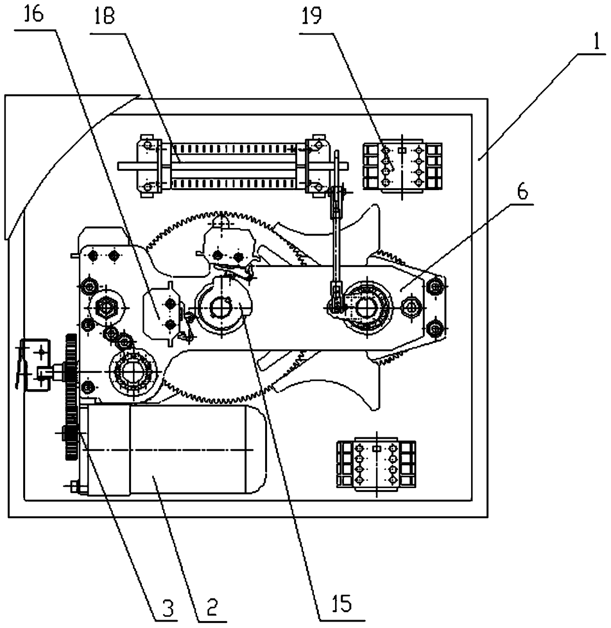 High-power single-motor three-position operating mechanism