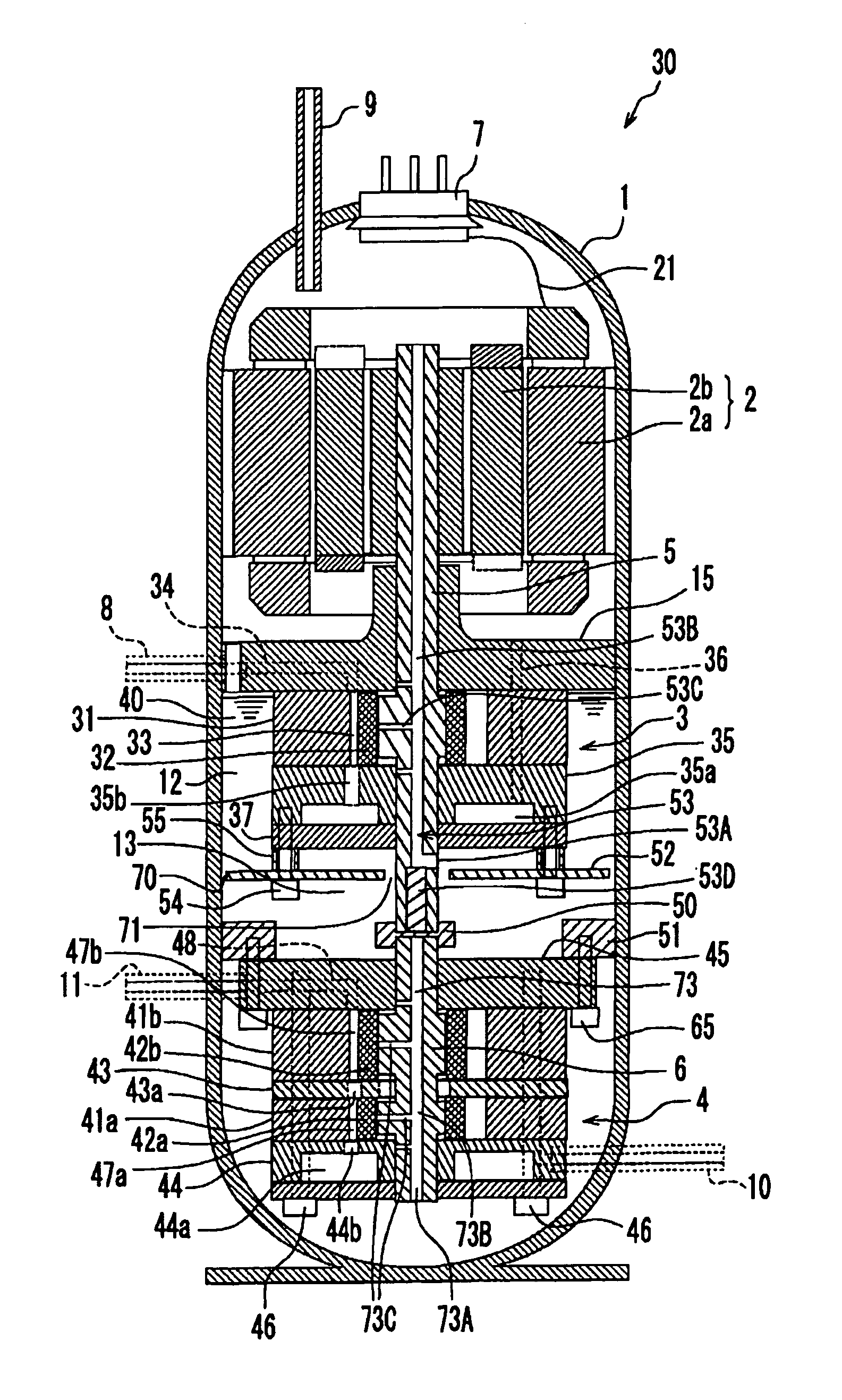 Expander-compressor unit and refrigeration cycle apparatus having the same