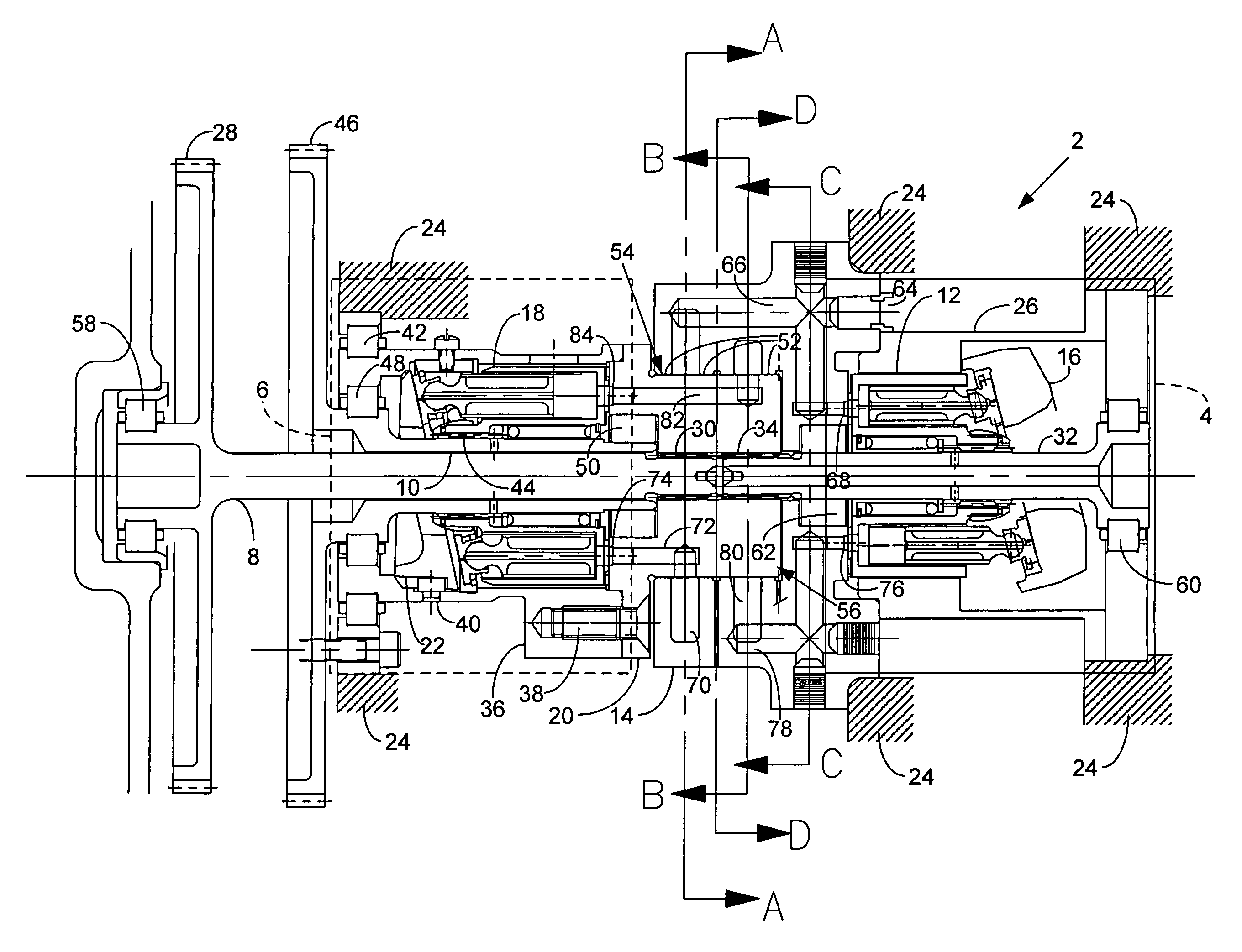 Hydraulic differential for integrated drive generator