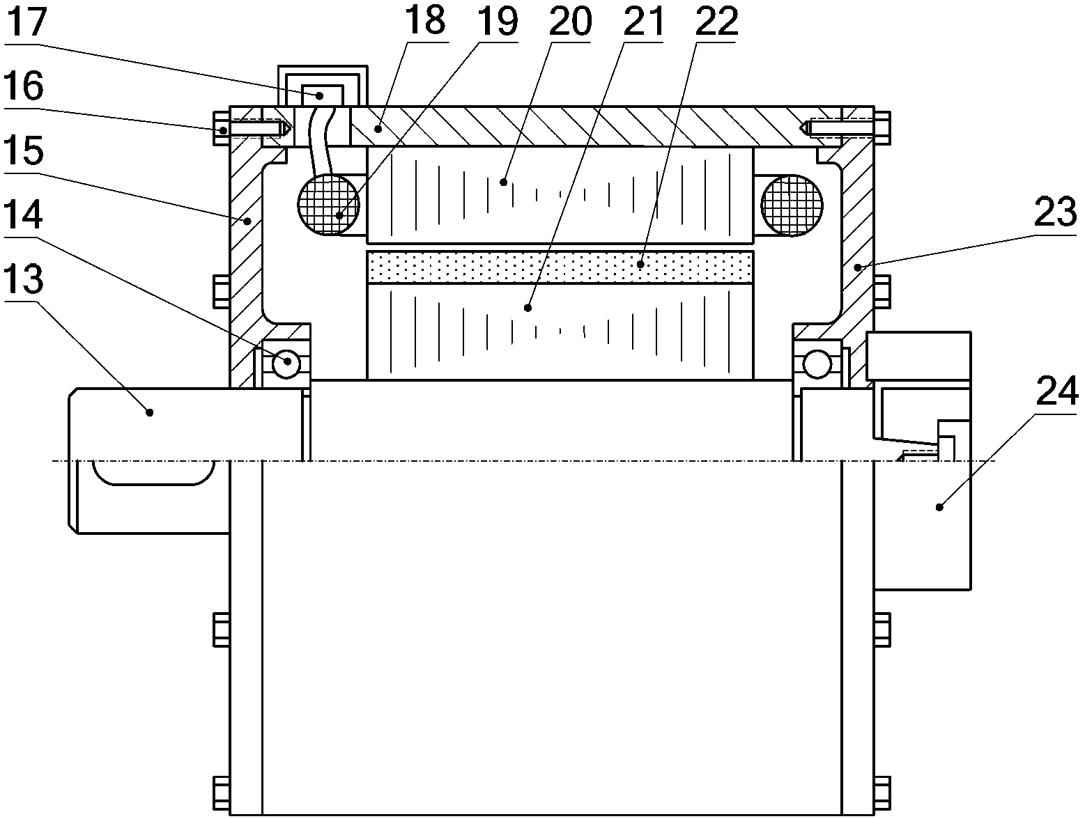 Low-heat coupling and non electromagnetic coupling dual-redundancy permanent-magnet synchronous motor between phase windings