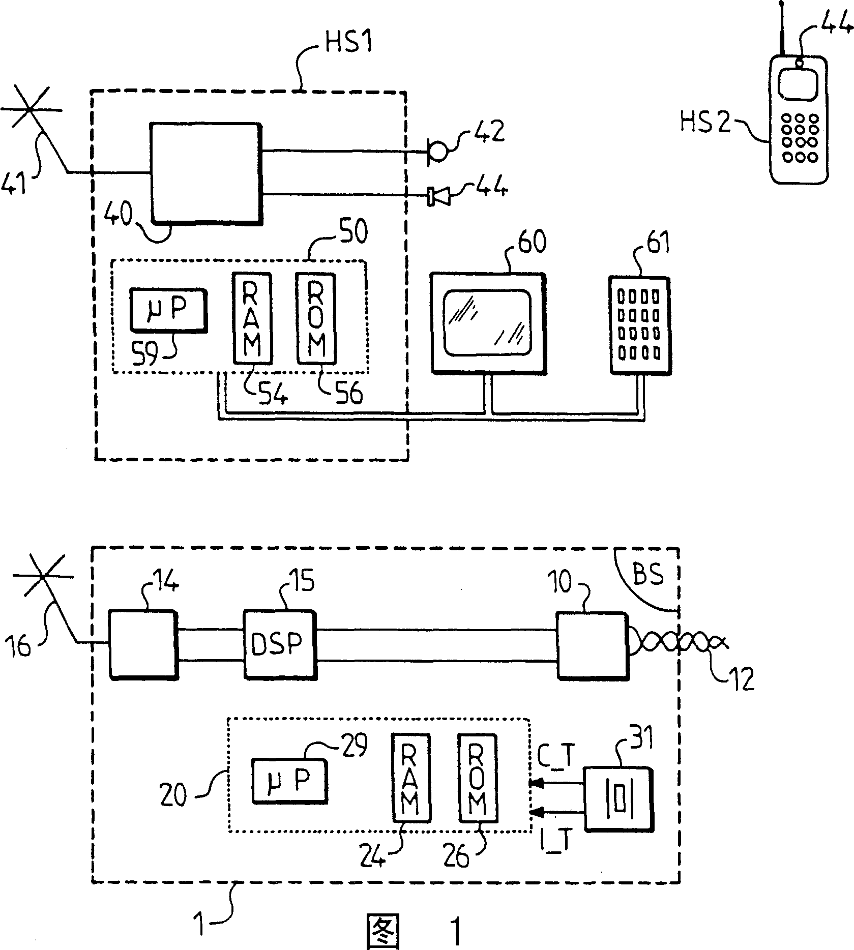 Telephony system formed by base station and at least subscriber device, comprising callback system, method of establishing callbacks