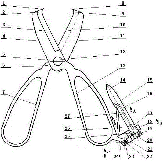 Special scissors for killing chicken, duck and goose