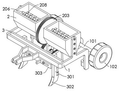 Corn fertilizing and sowing all-in-one machine