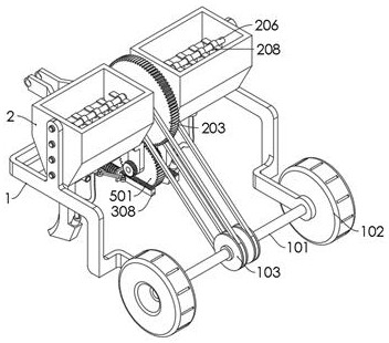 Corn fertilizing and sowing all-in-one machine