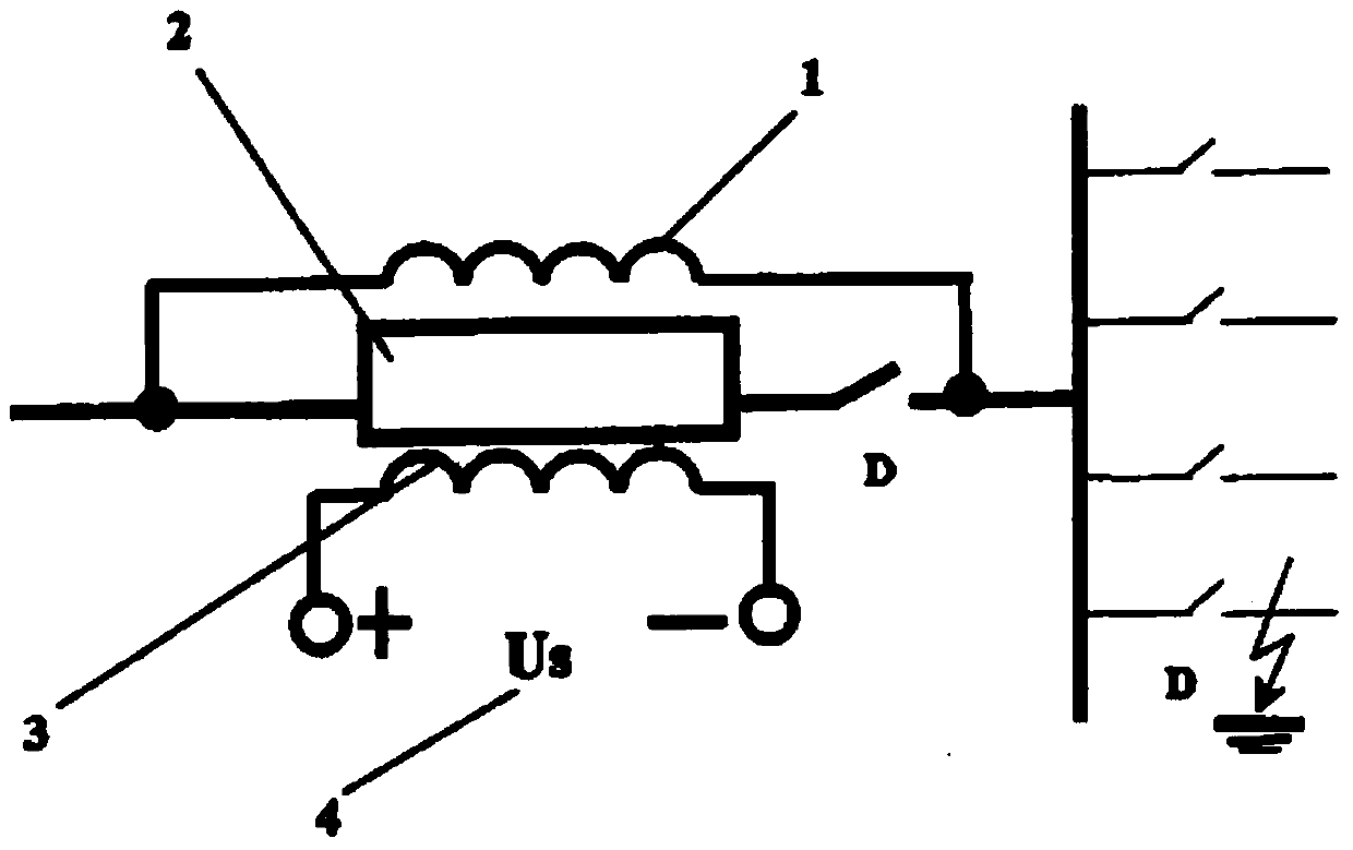 Self-saturation electric reactor type fault current limiter