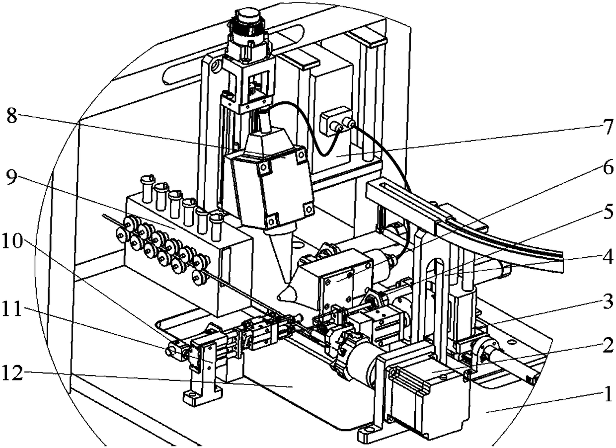 Preparation method and device for socket pipe combining laser cutting and laser hybrid welding