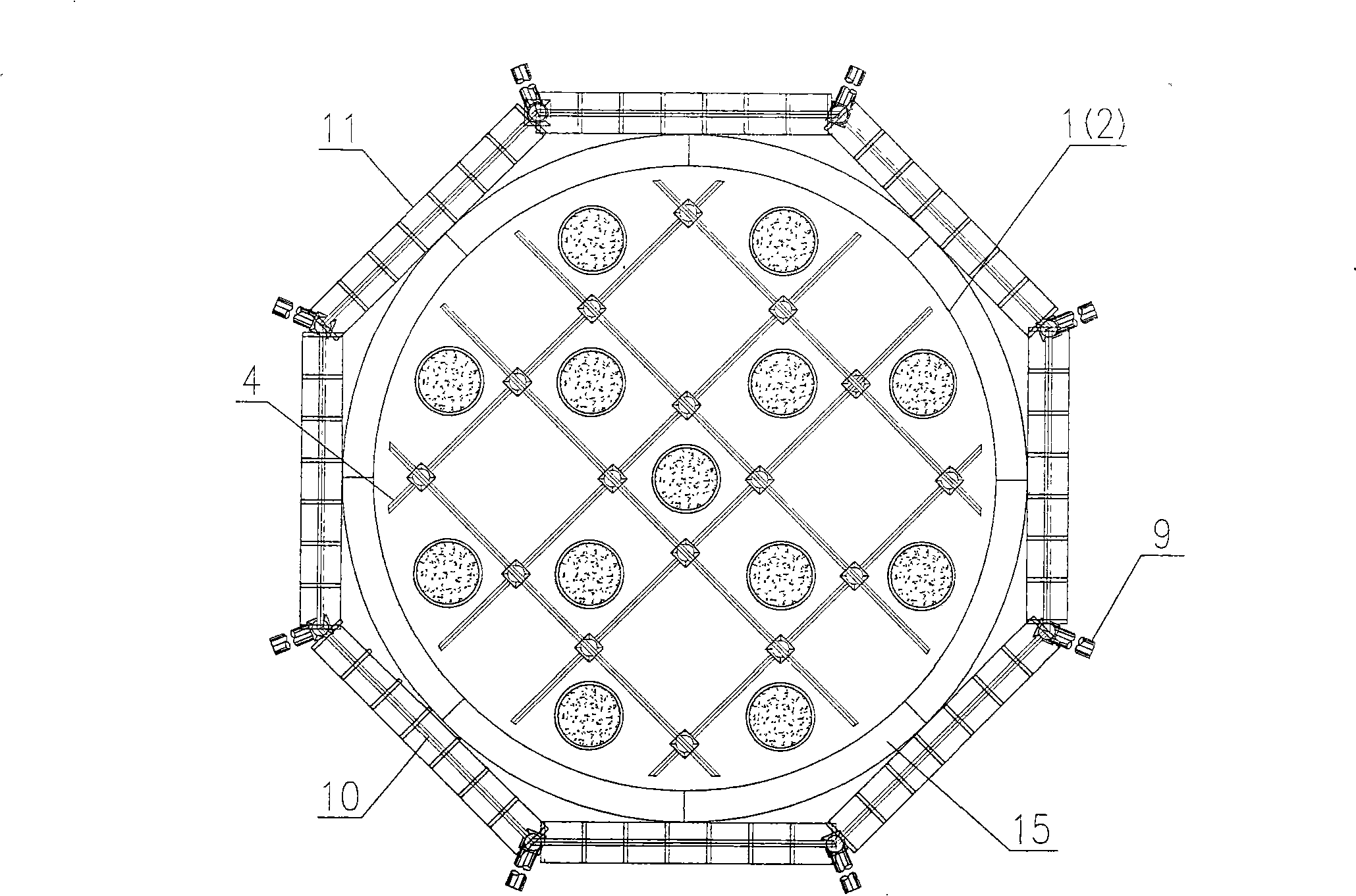 Asynchronous sinking construction method of separated steel cofferdam of large-scale bridge base