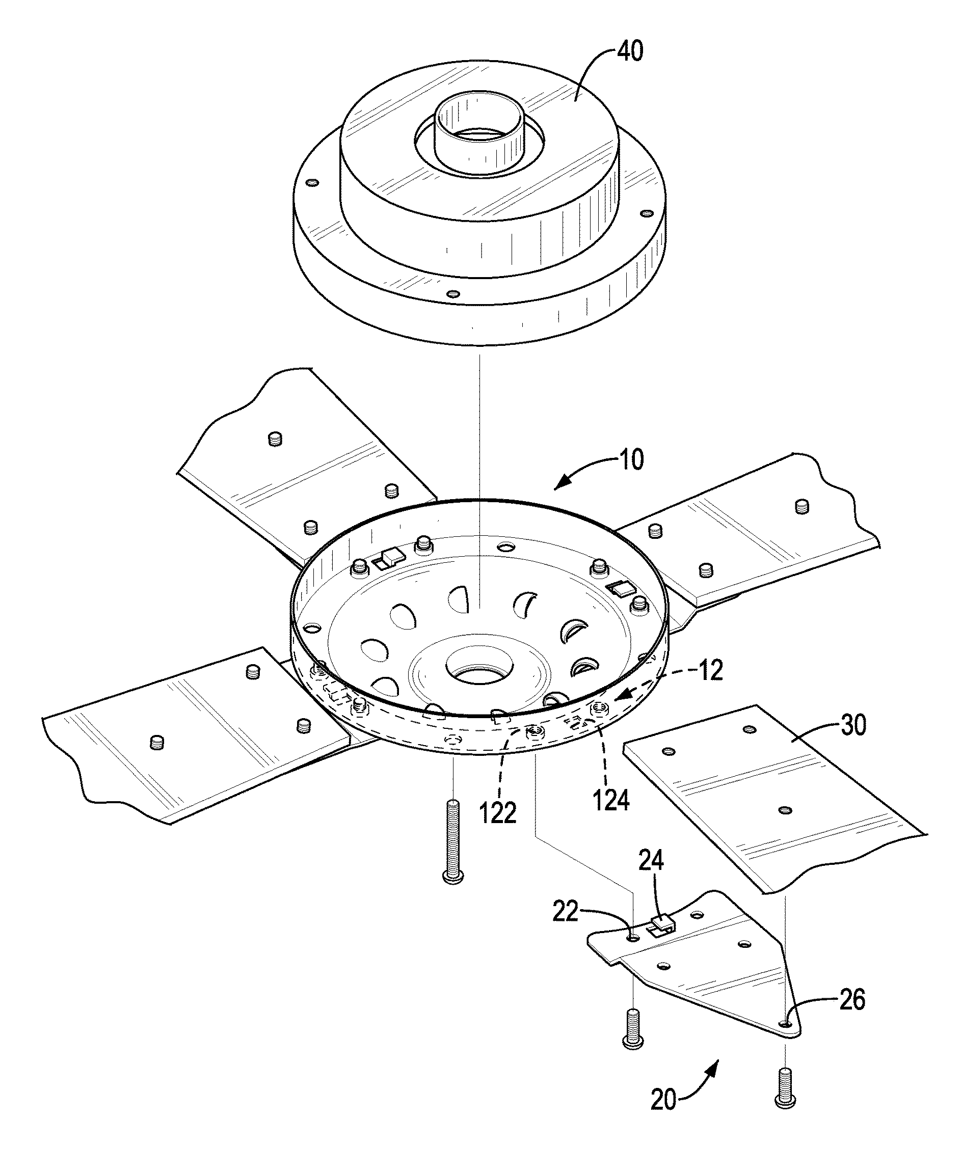 Connection Assembly For Fan Blades Of A Ceiling Fan