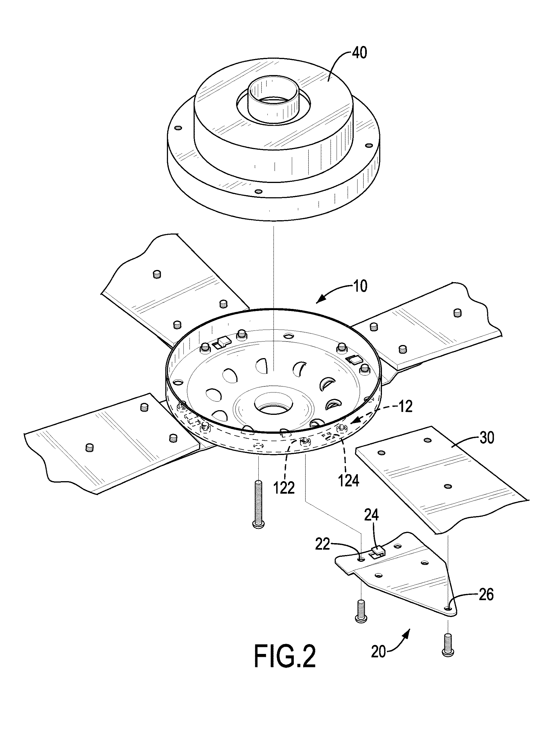 Connection Assembly For Fan Blades Of A Ceiling Fan