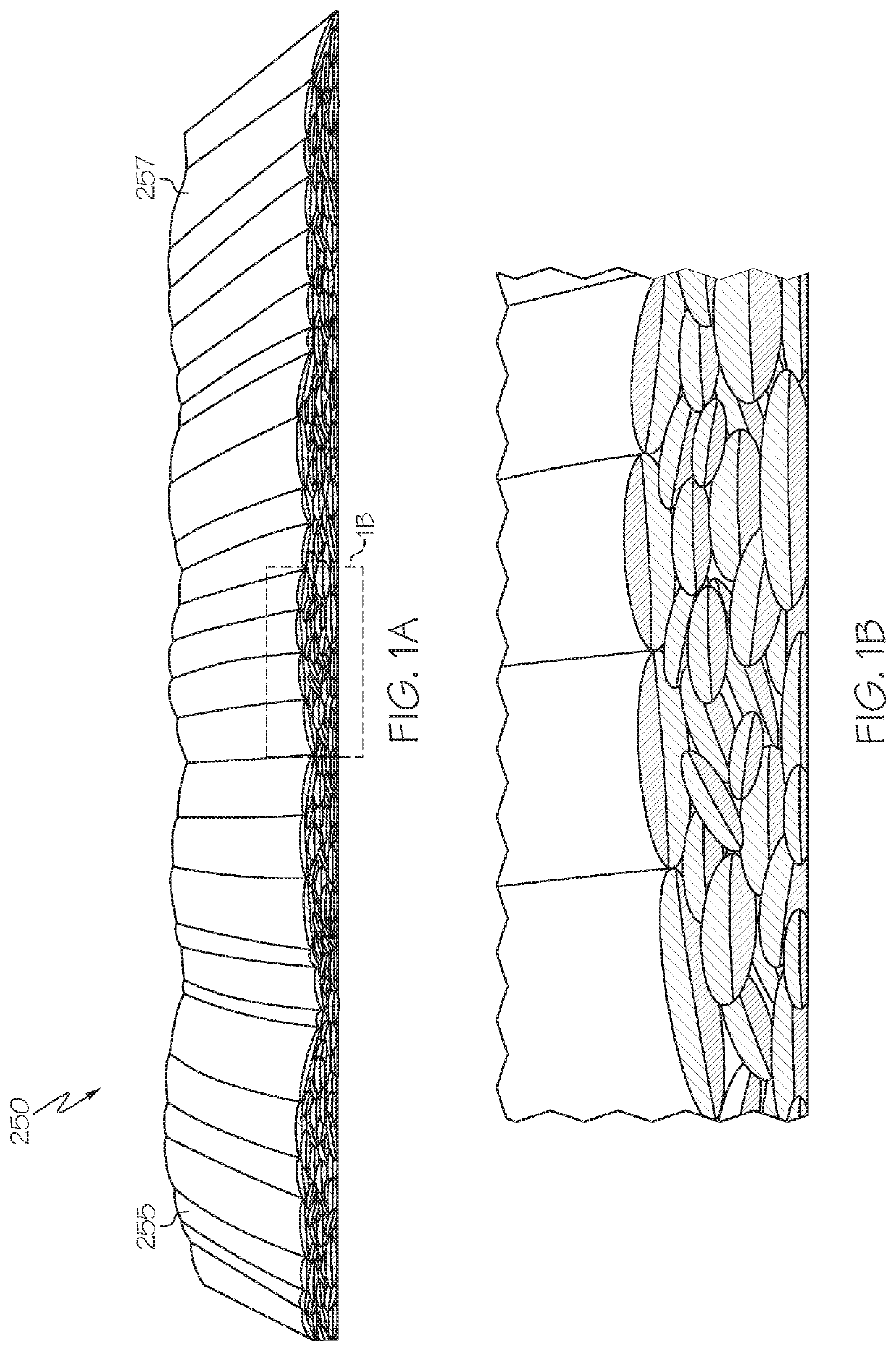 Composite tread with targeted stiffness gradient and method of making