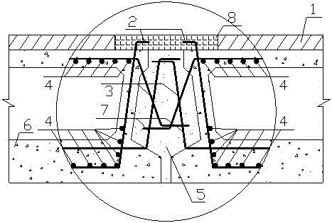 A hinged prefabricated hollow slab girder bridge hinged joint and its construction method