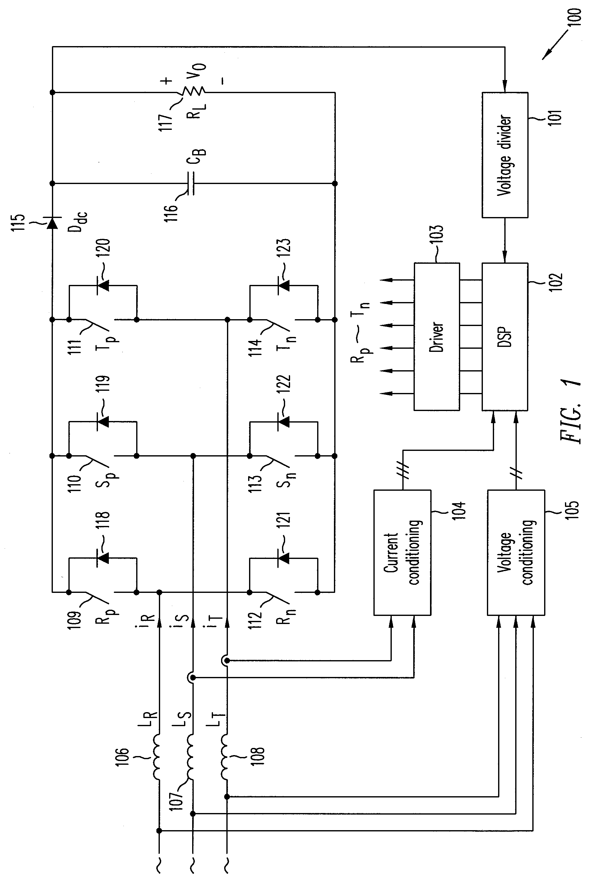 Digitally controlled three-phase pfc rectifier