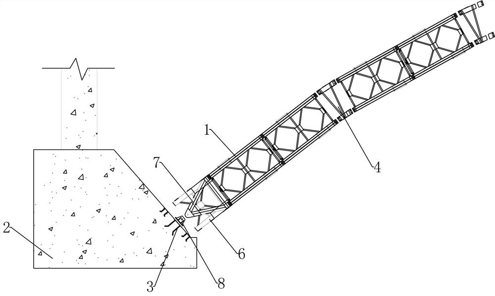 Reinforced bailey piece steel arch connecting structure and assembling and connecting method thereof