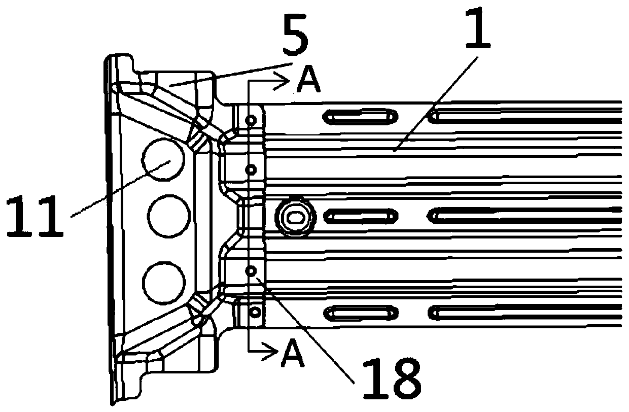 Automobile roof crossrail connecting structure