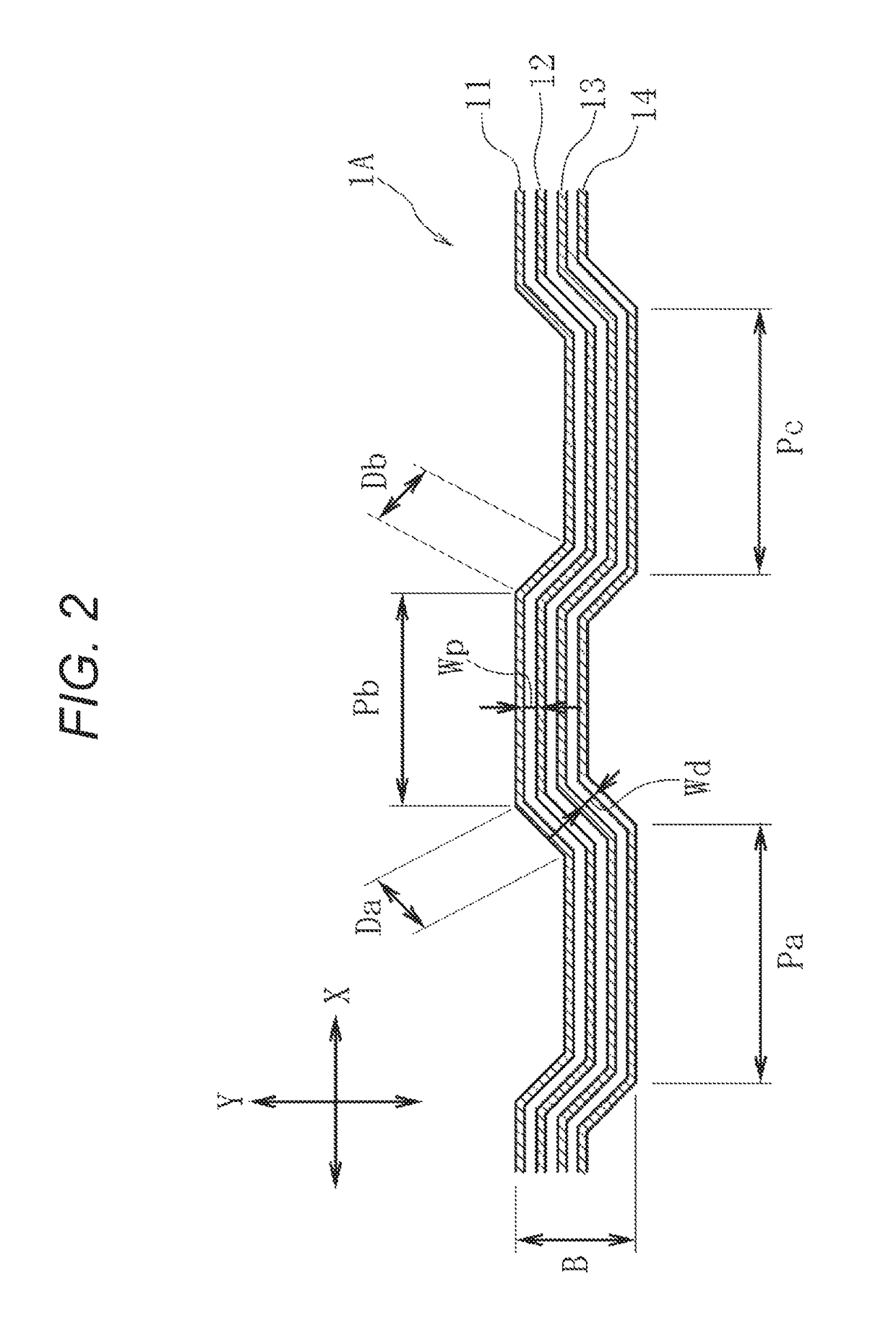 Wiring structure and printed wiring substrate of wiring structure