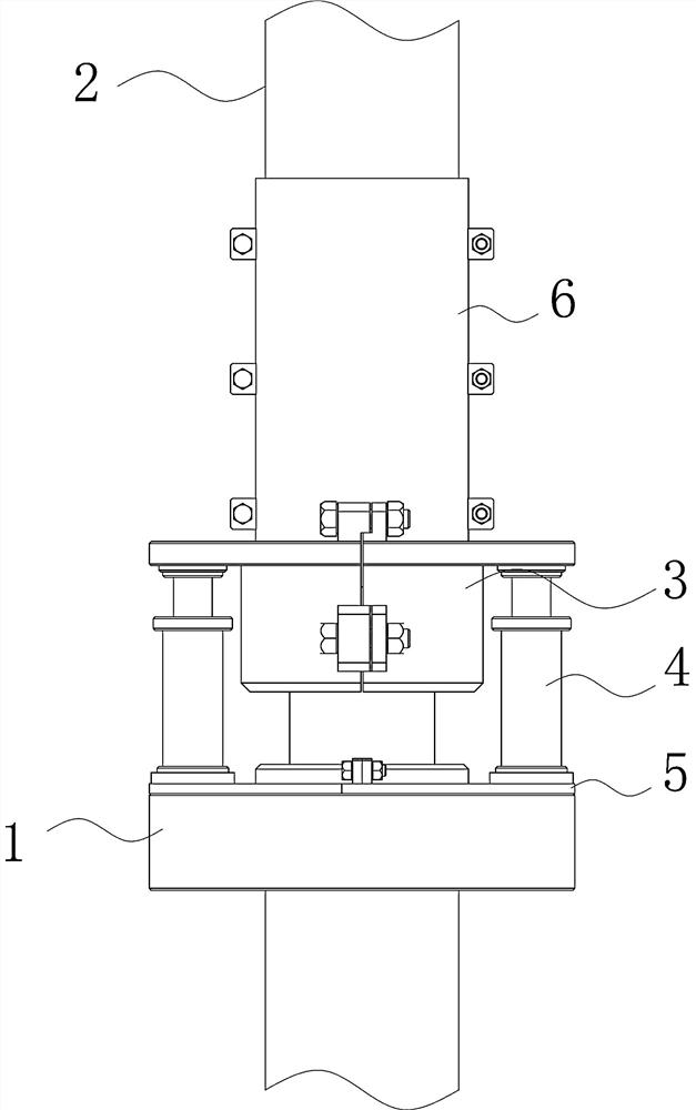 Water-turbine generator set tight bushing disassembly device and disassembly method thereof