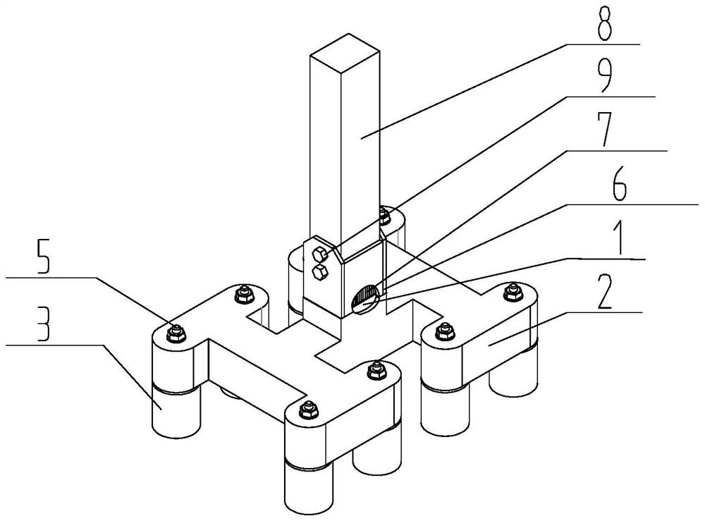 An assembled energy-saving anode steel claw for an aluminum electrolytic cell and its assembly method