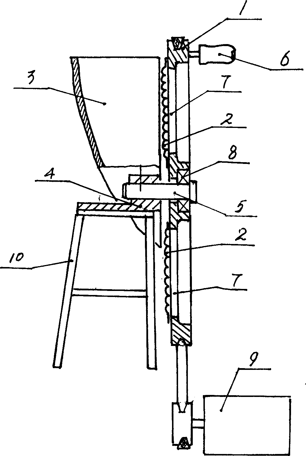 Shaping machine for filament, strip and flake pickles