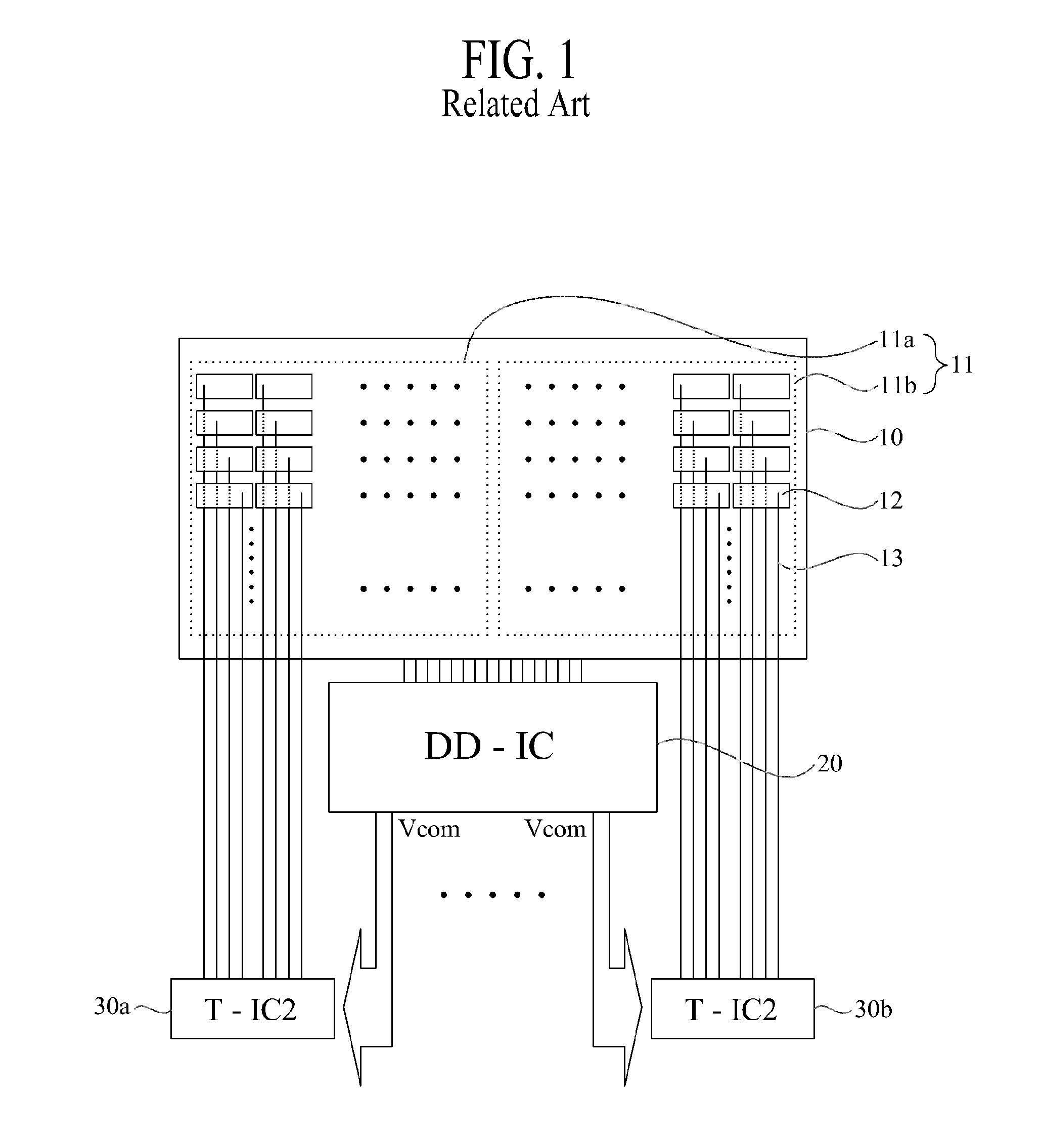 Display device with an integrated touch screen and method for driving the same