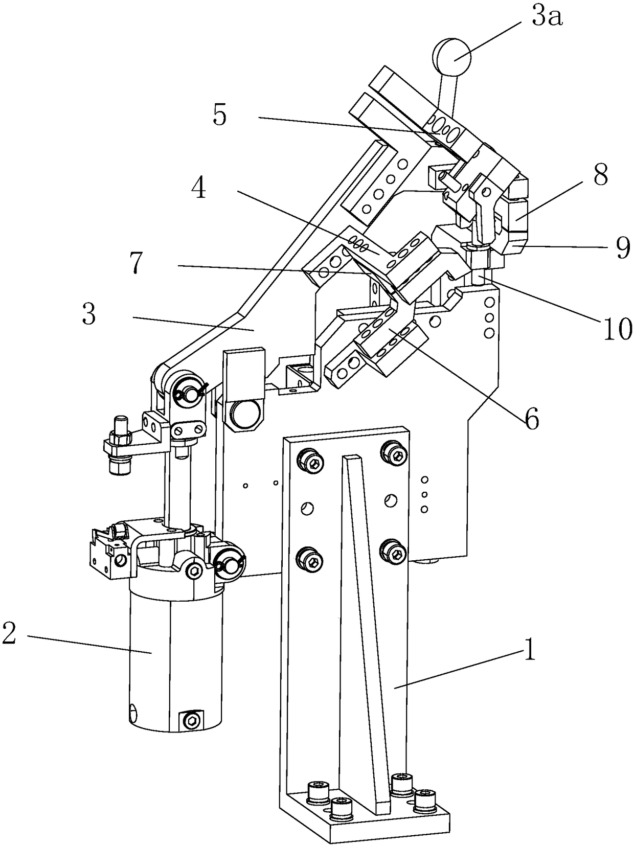 Left portion positioning and clamping tool for automobile left and right side inner plate front assembly