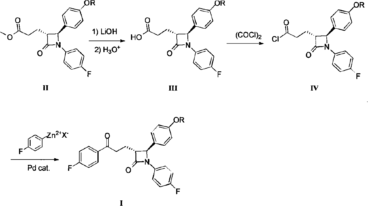 Novel method for preparing ezetimibe key intermediate