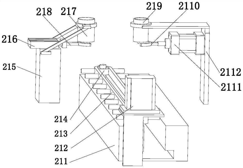 Feeding and assembling device of optical door mirror automatic production line