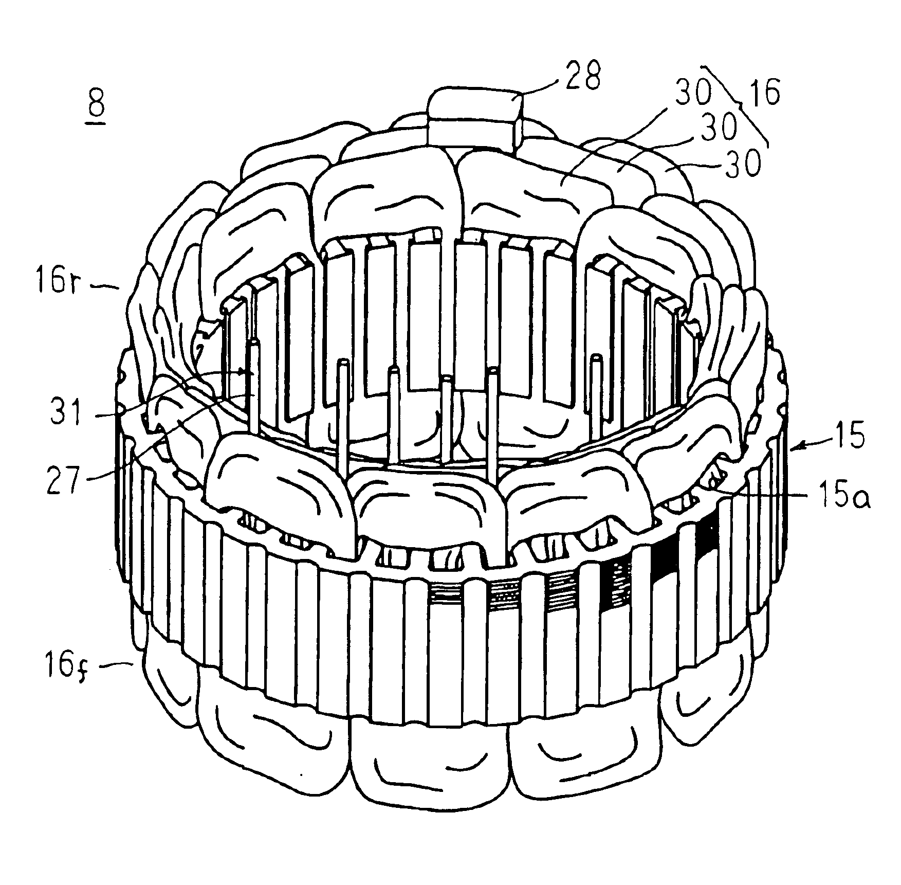 Stator for a dynamoelectric machine