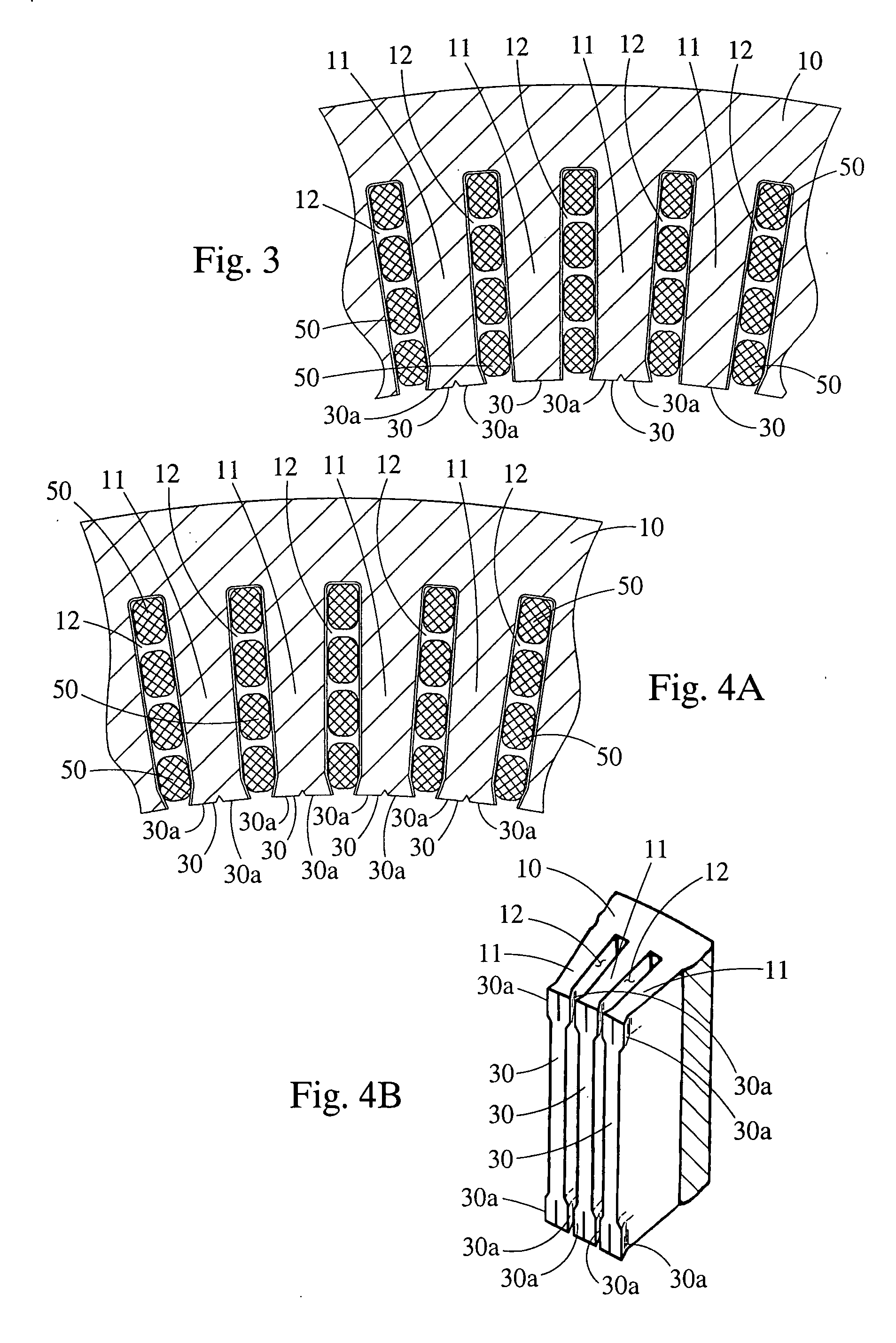 Stator of a rotary electric machine having staked core teeth